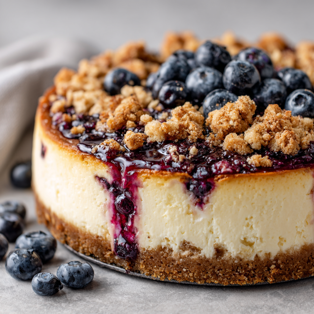 The Ultimate Blueberry Crumble Cheesecake: A Dessert Symphony