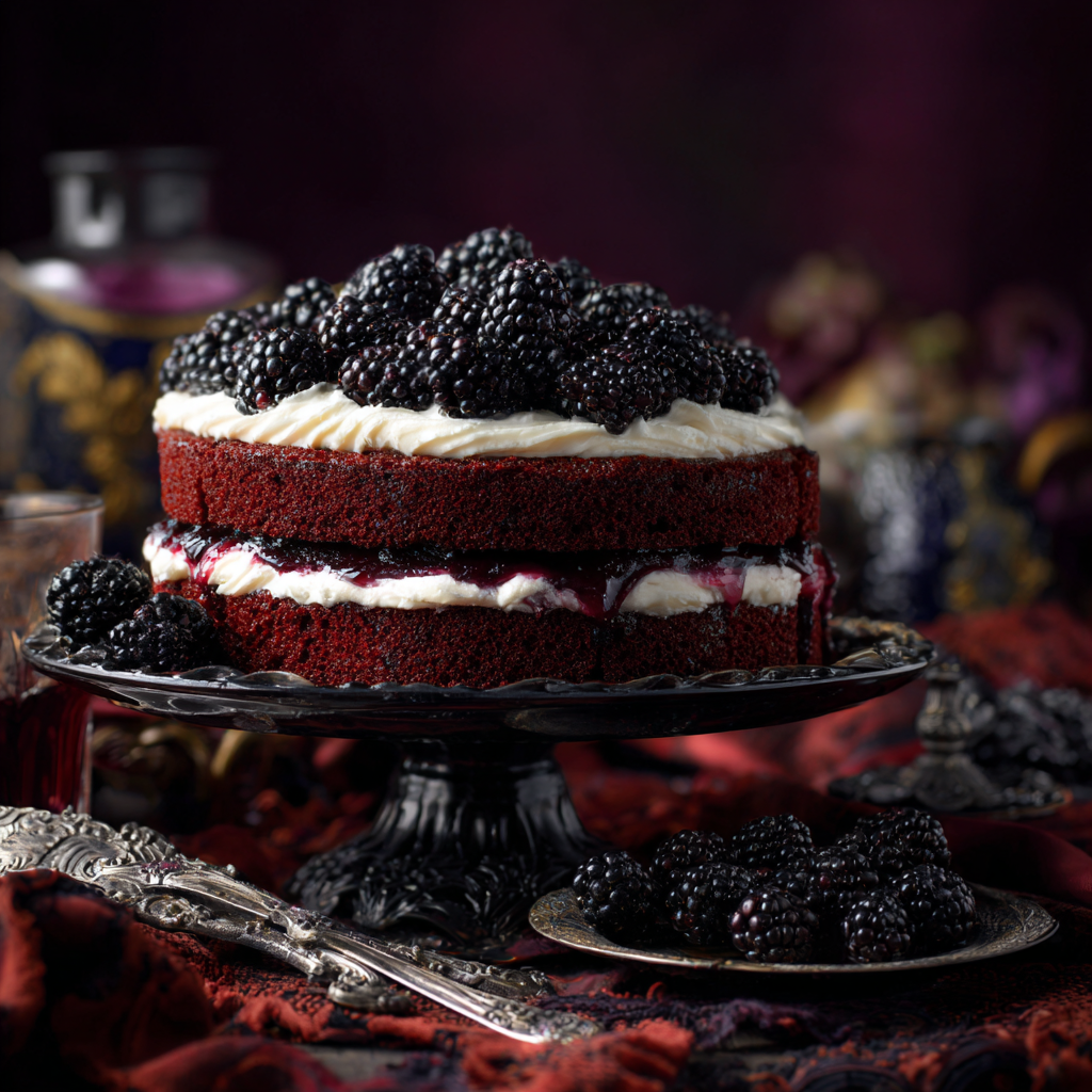 Blackberry Velvet Gothic Cake: A Dark, Lush Dessert Dream