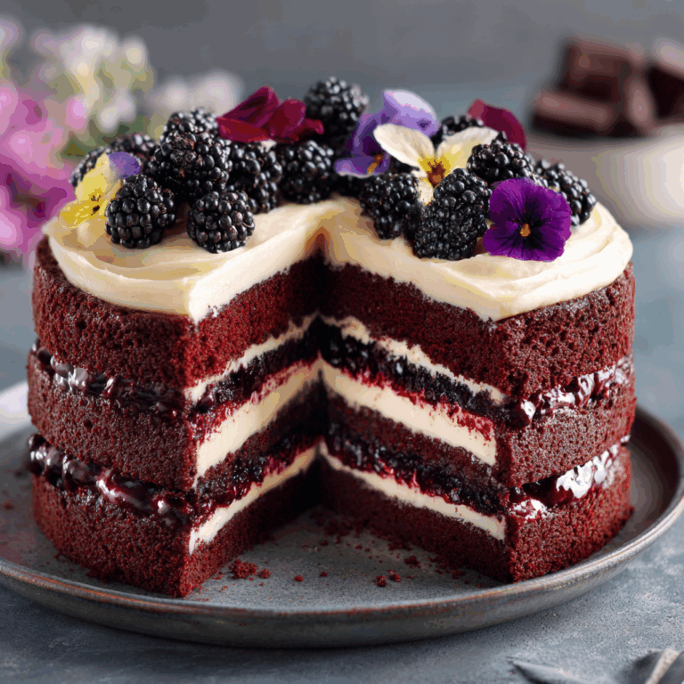 Blackberry Velvet Gothic Cake: A Dark, Lush Dessert Dream