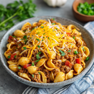 Read more about the article Cheesy Beef Taco Pasta Recipe (Easy One-Pot Family Dinner)