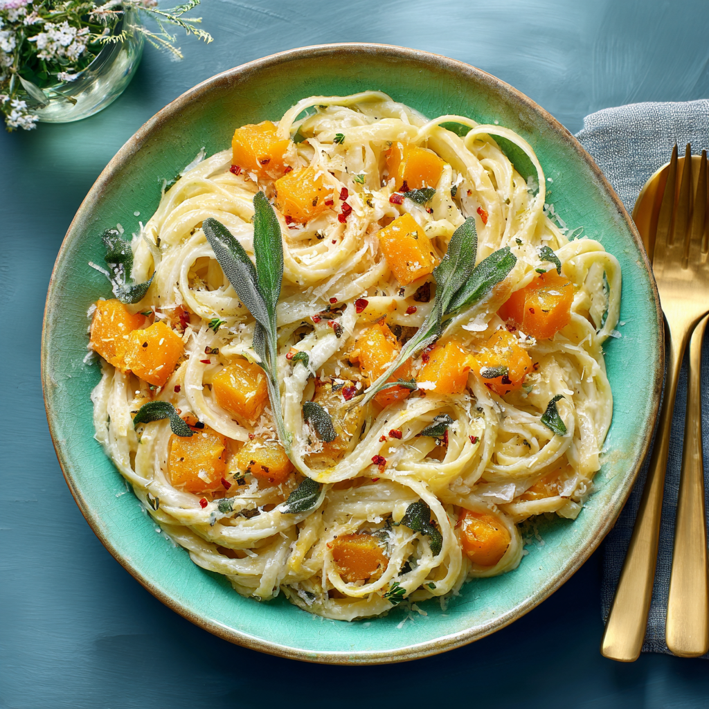 You are currently viewing Savory Butternut Squash & Sage Pasta