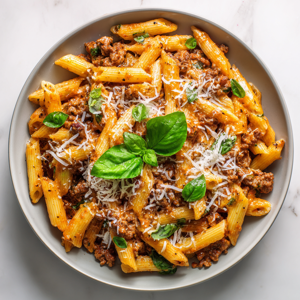 You are currently viewing High Protein Creamy Beef Pasta (Quick Weeknight Dinner)