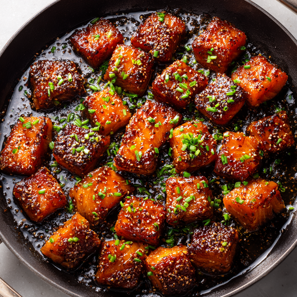 Honey Garlic Salmon Bites