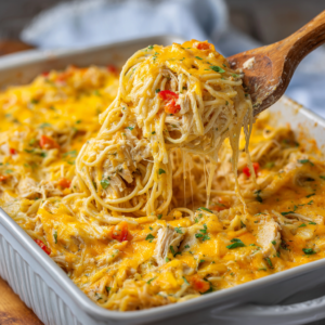 Read more about the article Spicy Southern Cheesy Chicken Spaghetti Casserole