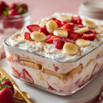 No-Bake Strawberry Banana Pudding Dessert