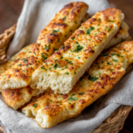 Homemade Cheesy Garlic Breadsticks