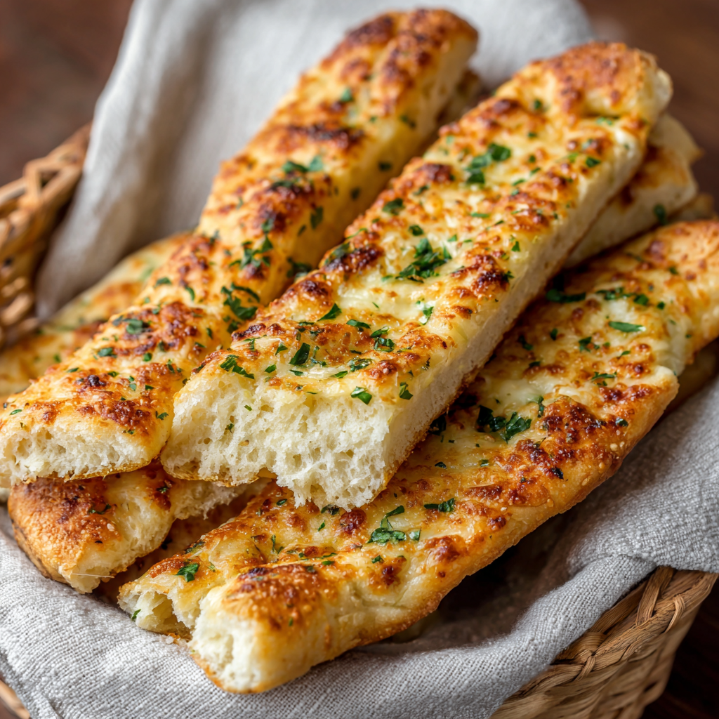 You are currently viewing Homemade Cheesy Garlic Breadsticks