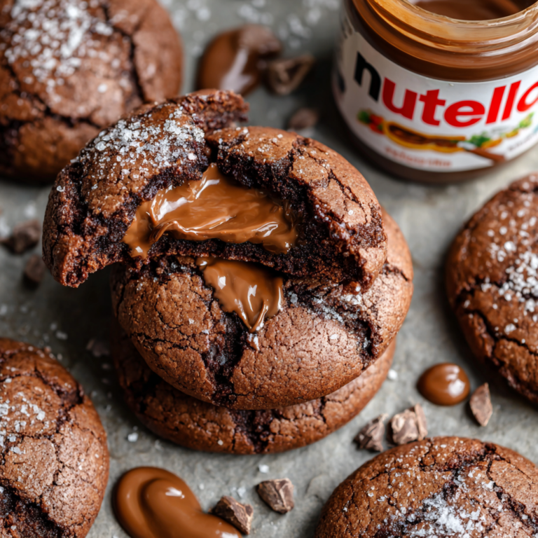 Nutella Chocolate Lava Cookies — The Ultimate Gooey Chocolate Experience