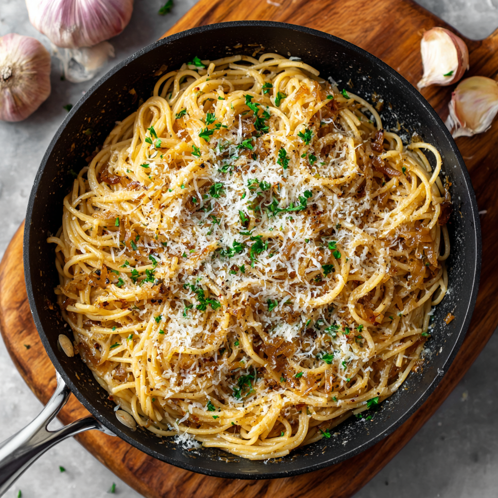 You are currently viewing French Onion Pasta Recipe (One-Pot Creamy Comfort)