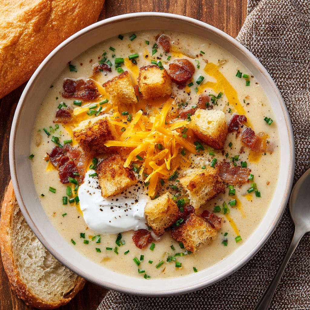 You are currently viewing Baked Potato Soup