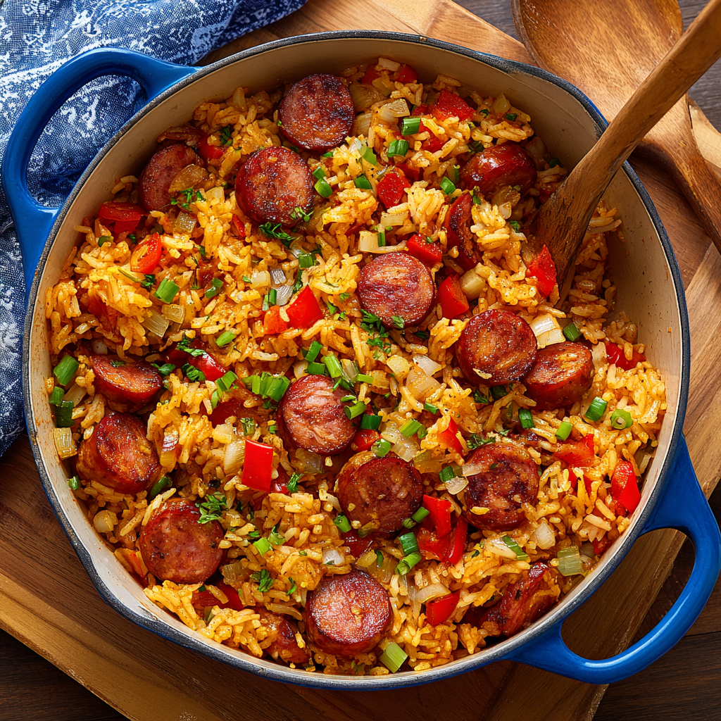 You are currently viewing One Pot Smoked Sausage And Rice (Easy, Flavor-Packed Weeknight Dinner)