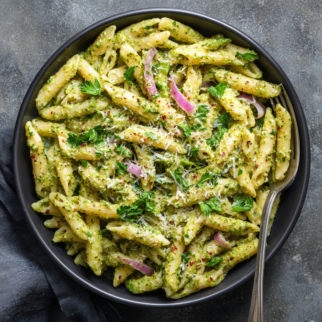 You are currently viewing Creamy Pesto Sauce Pasta (Easy One-Pot Favorite)