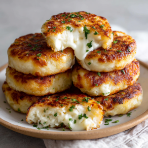Read more about the article Cheesy Stuffed Potato Cakes (2 Ingredients)