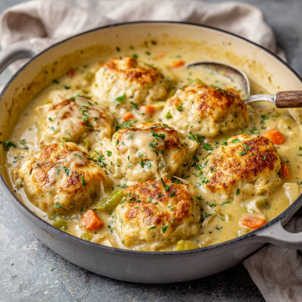 You are currently viewing One Pot Chicken Dumpling Soup (with Refrigerated Biscuit Dough)