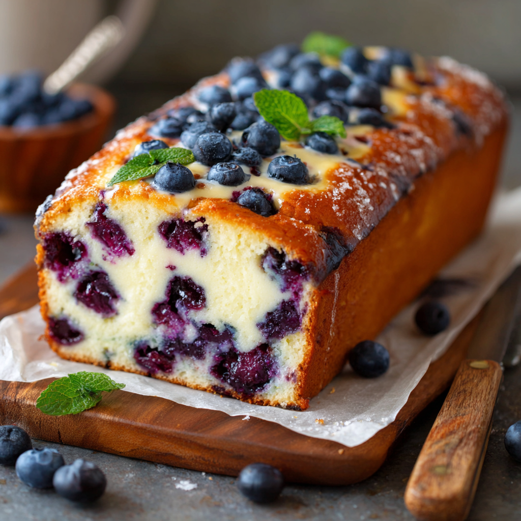 You are currently viewing Blueberry Cream Cheese Bread