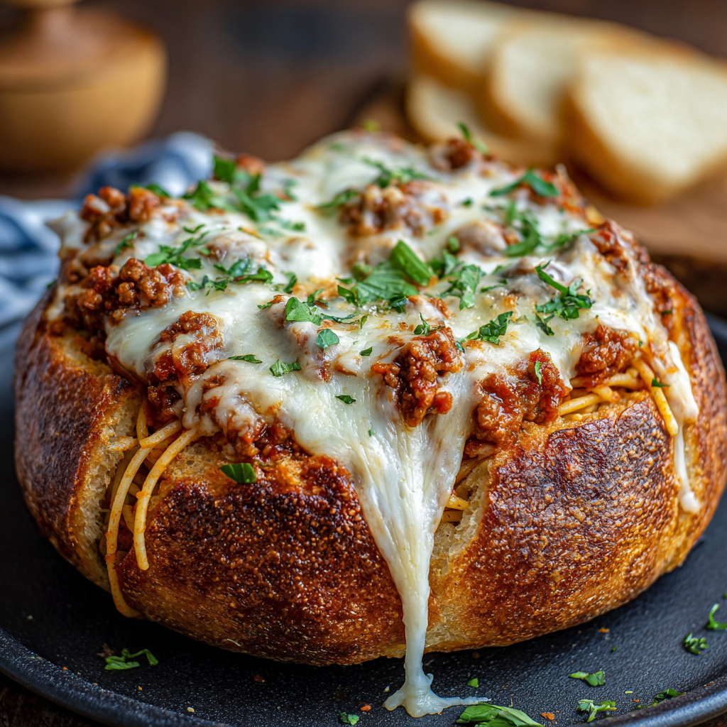 You are currently viewing Spaghetti Garlic Bread Bowls: The Ultimate Comfort Food Fusion You’ll Crave Again and Again