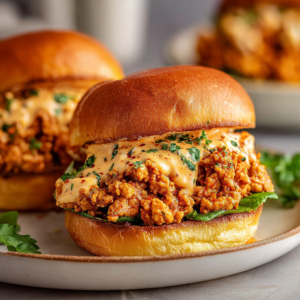 Read more about the article Cajun Chicken Sloppy Joes with Creamy Cheese Sauce