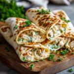 Cheesy Garlic Chicken Wraps
