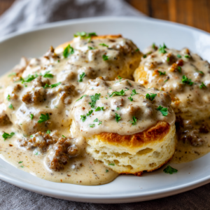 Read more about the article Biscuits and Gravy Recipe (Classic Southern Comfort Breakfast)