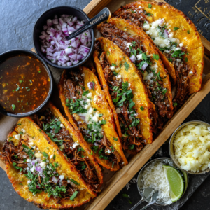 Read more about the article My Fave Birria Tacos (Cheesy + Crispy with Consomé for Dipping)