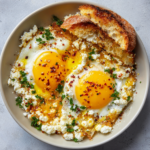 Crispy Feta Fried Eggs (Easy 12-Minute Breakfast)