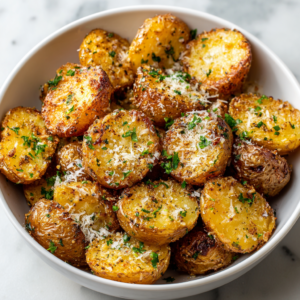 Read more about the article Air Fryer Baked Garlic Parmesan Potatoes (Crispy, Easy & Packed with Flavor)