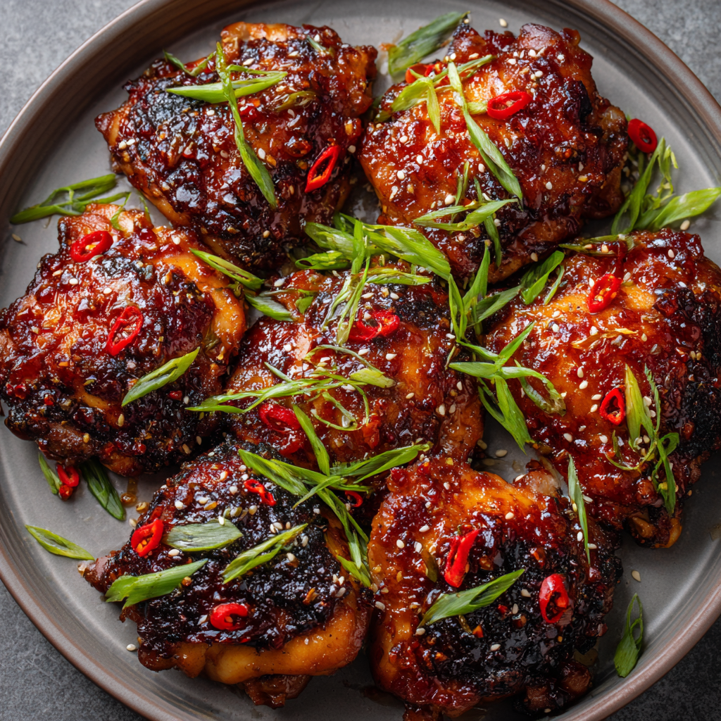 You are currently viewing Sticky Sweet Chili Chicken Thighs (Air Fryer)