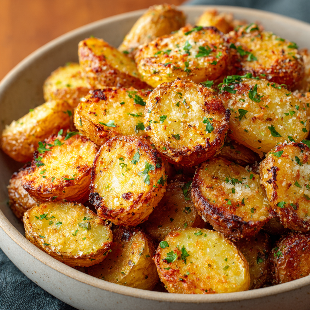 You are currently viewing Air Fryer Baked Garlic Parmesan Potatoes: The Ultimate Crispy, Flavor-Packed Side Dish