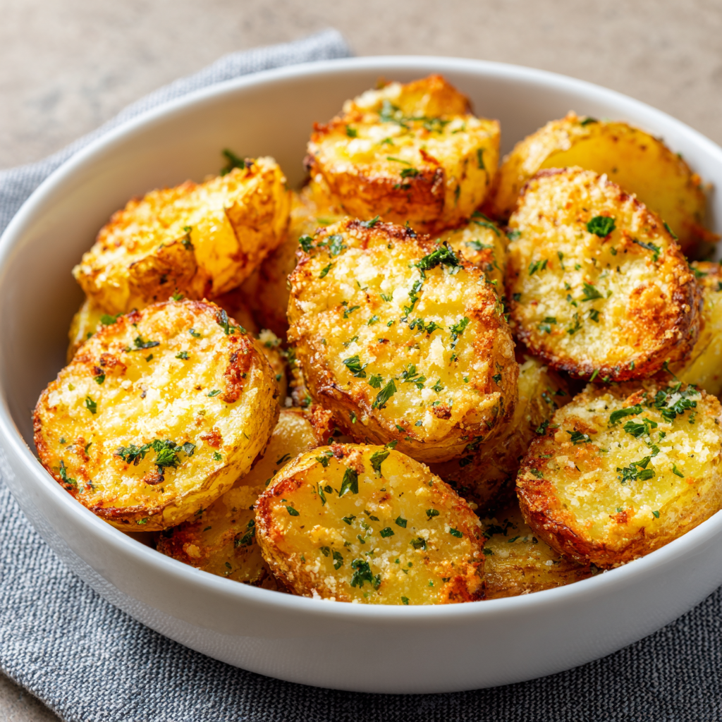 You are currently viewing Air Fryer Baked Garlic Parmesan Potatoes: The Ultimate Crispy, Flavor-Packed Potato Recipe