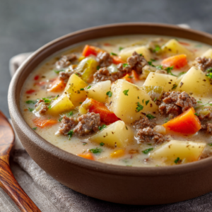 Read more about the article Crockpot Creamy Potato & Hamburger Soup (Ultimate Comfort Food Guide)