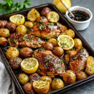 Read more about the article Sheet Pan Lemon Balsamic Chicken and Potatoes