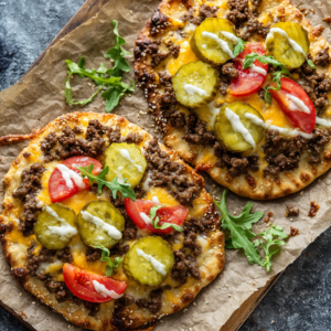 Read more about the article Cheeseburger Flatbreads: The Ultimate Comfort Food Mashup for Every Occasion