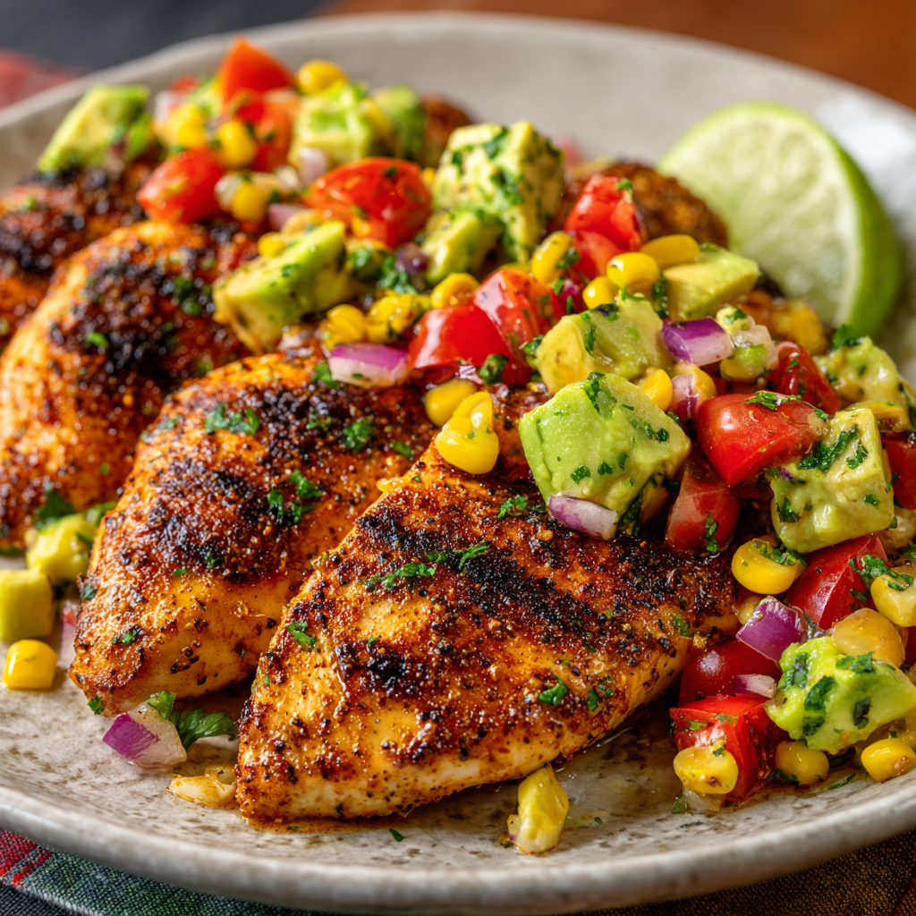 You are currently viewing Fiesta Lime Chicken with Fresh Avocado Salsa