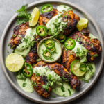 Peruvian Chicken with Creamy Green Sauce (Pollo a la Brasa Style)