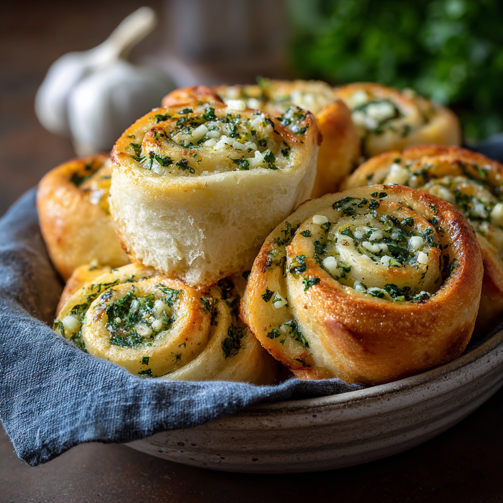 You are currently viewing Garlic Swirl Rolls: A Flavorful Delight