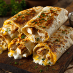 Cheesy Chicken Garlic Wraps