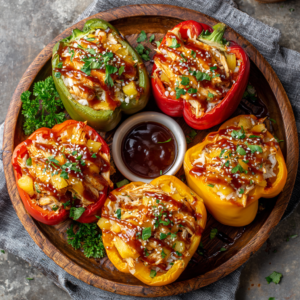 Read more about the article Sweet, Savory, and Full of Flavor! Teriyaki Pineapple Chicken and Rice Stuffed Peppers