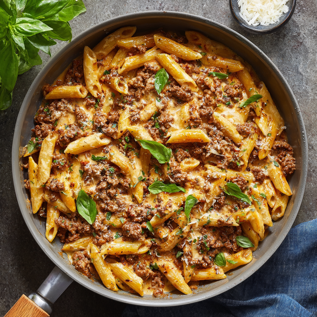 You are currently viewing High Protein Creamy Beef Pasta Recipe for Quick Weeknight Dinners