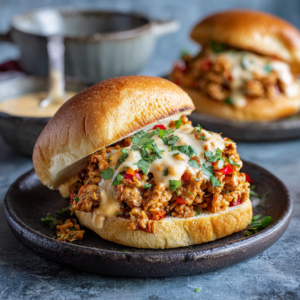 Read more about the article Cajun Chicken Sloppy Joes with Creamy Cheese Sauce