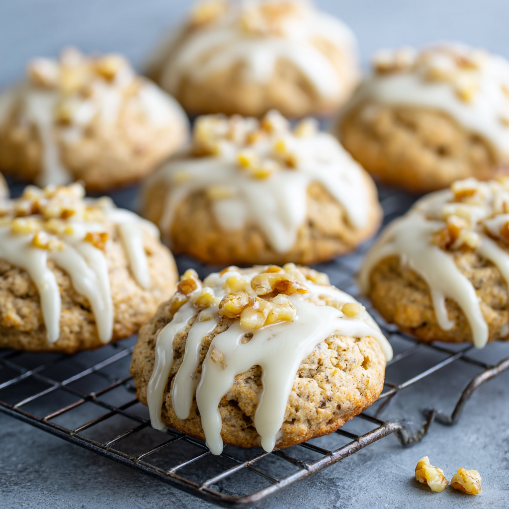 You are currently viewing Crumbl Banana Bread Cookies with Cream Cheese Glaze (Ultimate Copycat Recipe Guide)